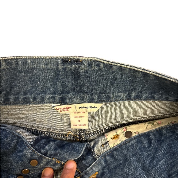ABERCROMBIE & FITCH Blue Denim Mini Skirt Size 0 - Picture 5 of 6